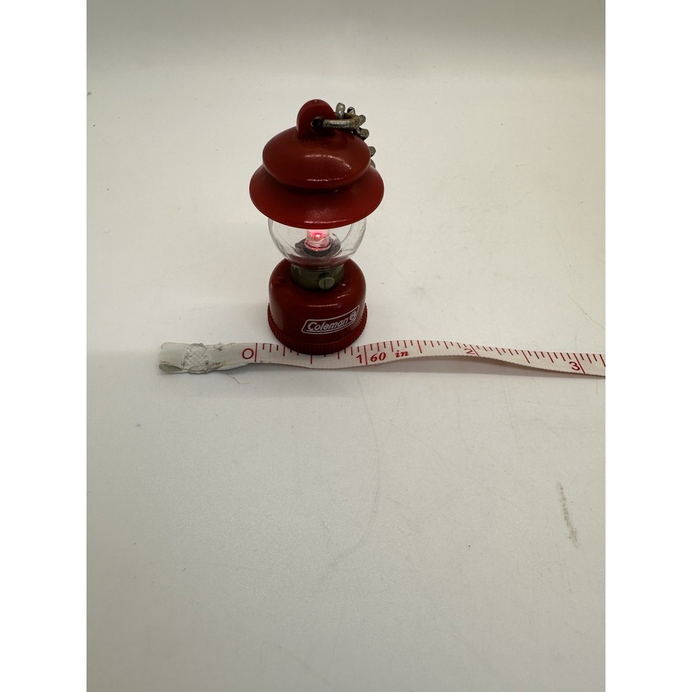 Vintage Red Coleman 2" Lantern Keychain Battery Operated‎